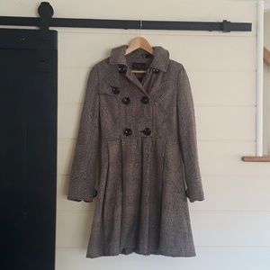 Ben Sherman Brown Plaid Coat